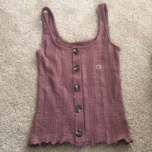 BRAND NEW ribbed button down tank